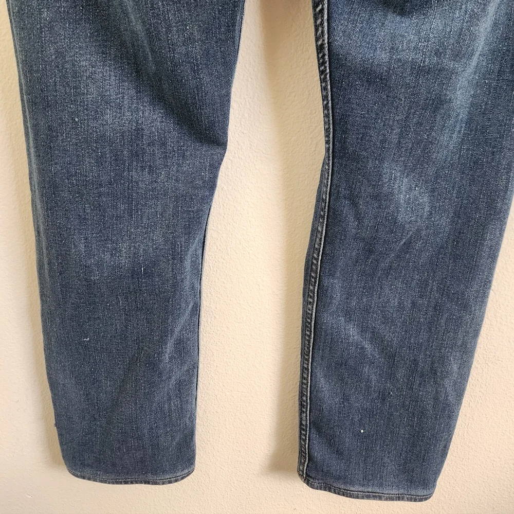 7 For‎ All Mankind Slimmy Jeans Straight Leg Medium Wash Blue Denim Size 33